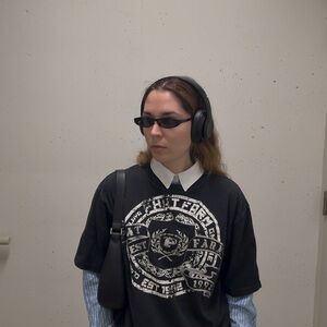 Y2K PHAT FARM Hip Hop Streetwear 
Baggy Black Graphic Tee | 100% Cotton XL